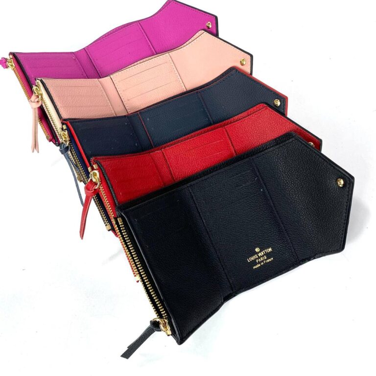 louis vuitton cuzdan victorine lacivert hakiki deri 12x9.5 cm