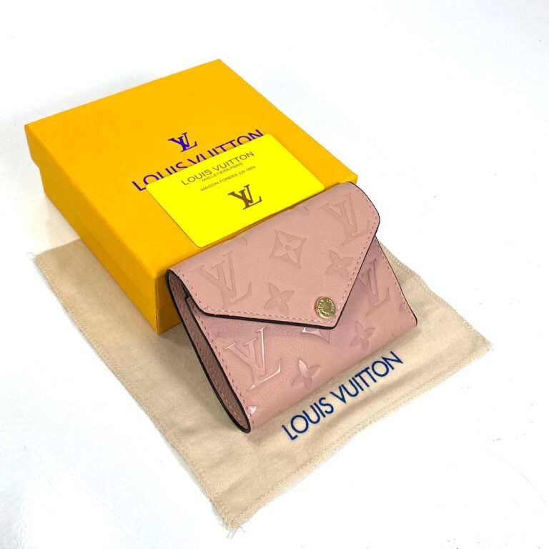 louis vuitton cuzdan victorine pembe hakiki deri 12x9.5 cm