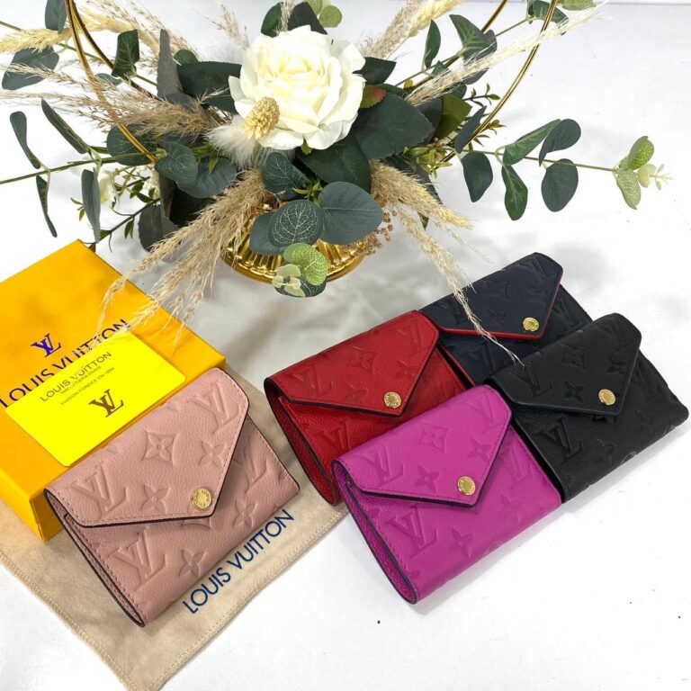louis vuitton cuzdan victorine pembe hakiki deri 12x9.5 cm