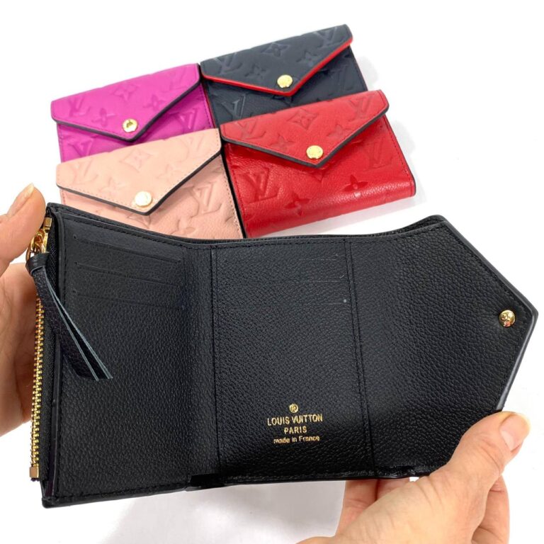 louis vuitton cuzdan victorine siyah hakiki deri 12x9.5 cm