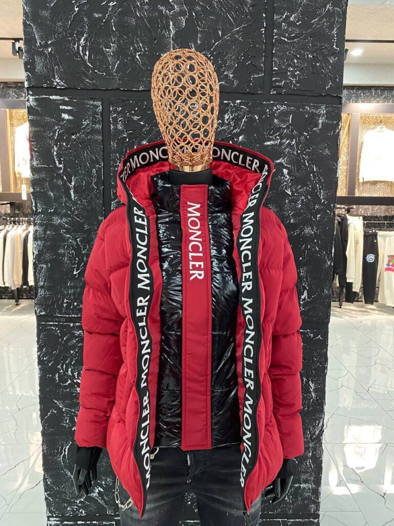 moncler mont kirmizi mat cift fermuarli yuksek kalite