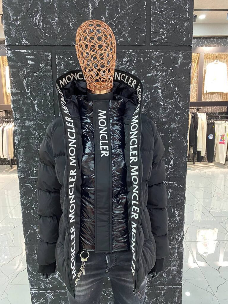 moncler mont siyah mat cift fermuarli yuksek kalite