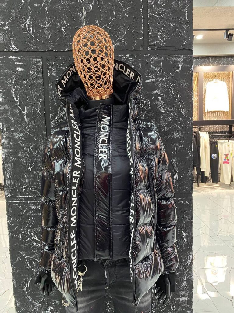 moncler mont siyah parlak cift fermuarli yuksek kalite