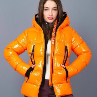 moncler mont turuncu parlak cift fermuarli yuksek kalite