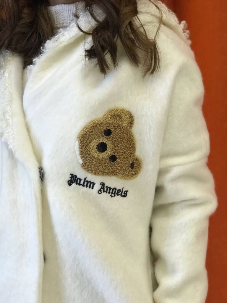 palm angels kaban palto kapusonlu ayicik detayli uzun ithal kumas