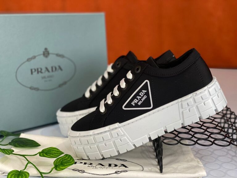 prada ayakkabi nylon gabardine sneakers siyah