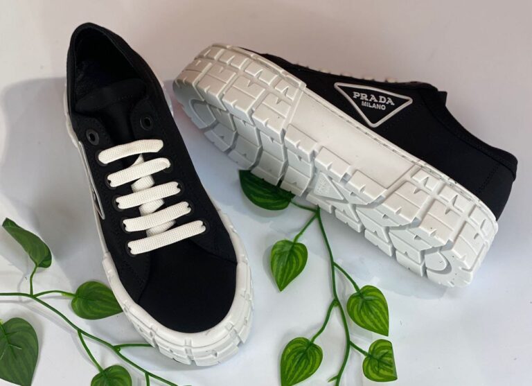 prada ayakkabi nylon gabardine sneakers siyah