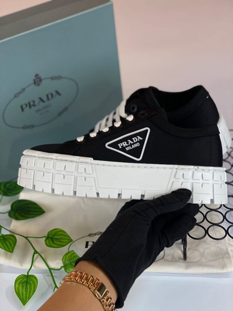 prada ayakkabi nylon gabardine sneakers siyah