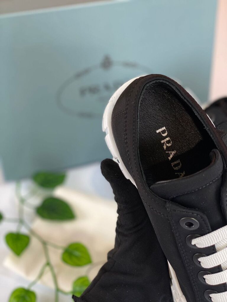 prada ayakkabi nylon gabardine sneakers siyah