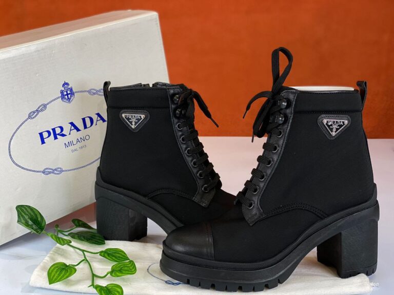 prada bot siyah ankle 8 cm topuk