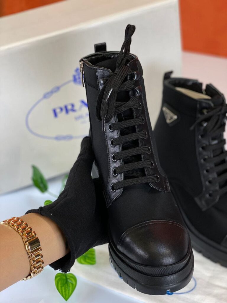 prada bot siyah ankle 8 cm topuk