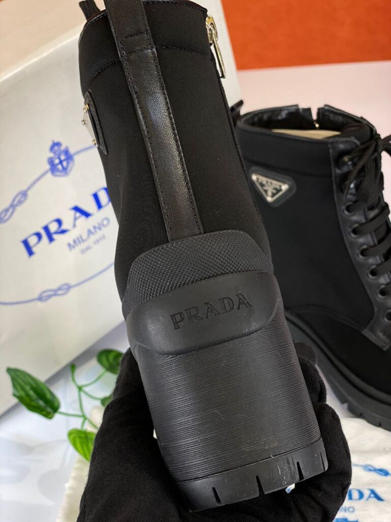 prada bot siyah ankle 8 cm topuk