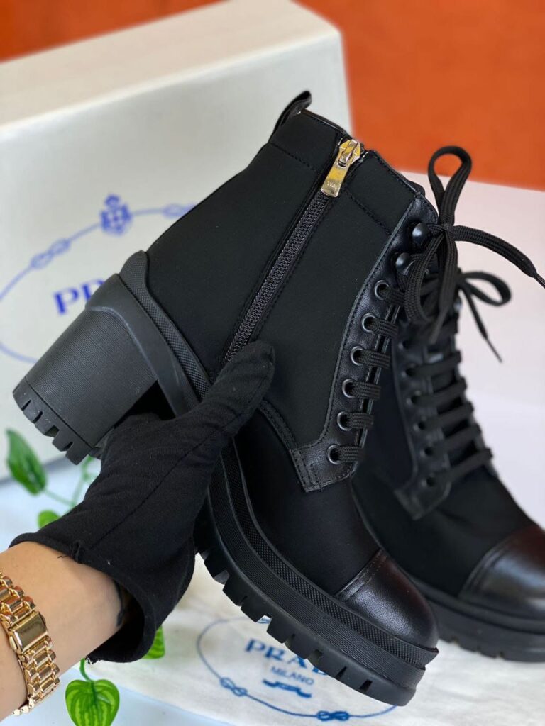 prada bot siyah ankle 8 cm topuk