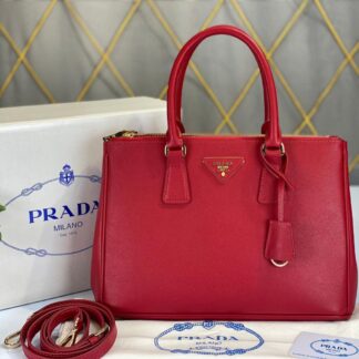 prada canta saffiano buyuk boy kirmizi 30x22x12 cm