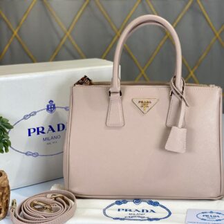 prada canta saffiano buyuk boy pudra pembe 30x22x12 cm