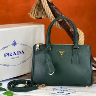 prada canta saffiano orta boy yesil 26x17 cm