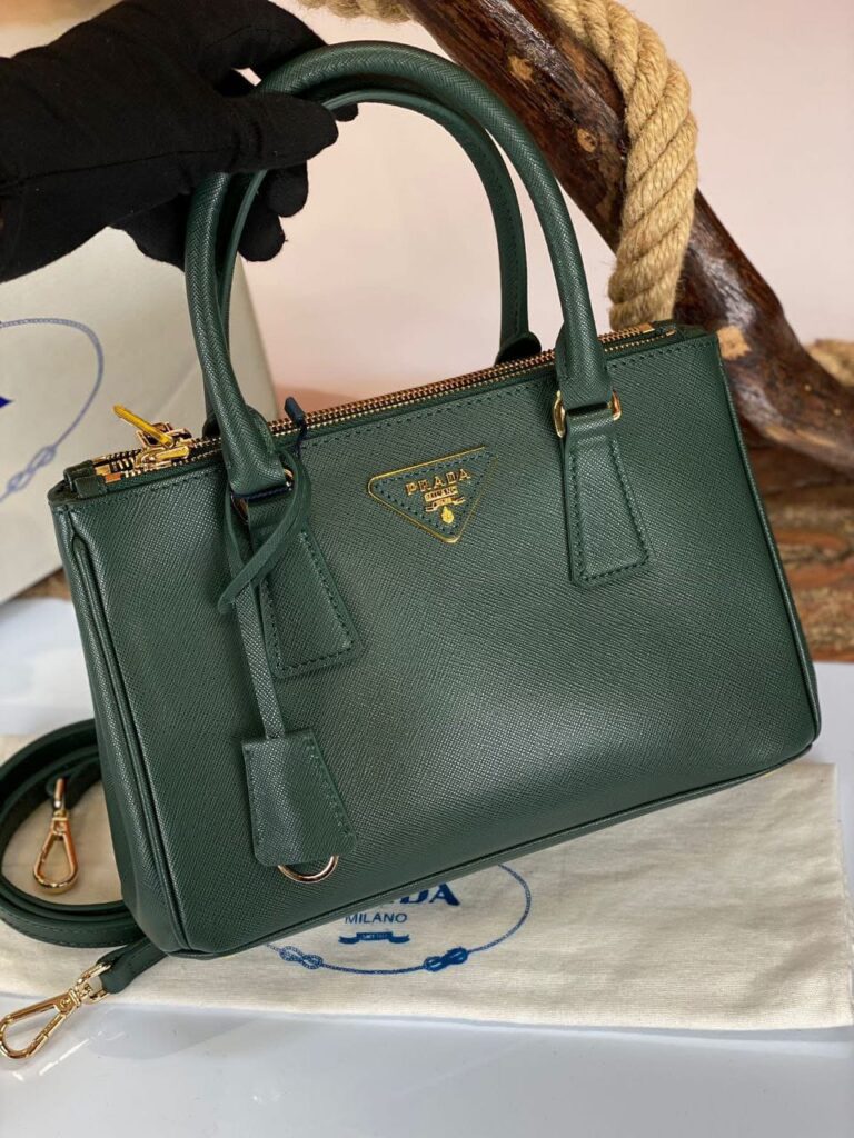 prada canta saffiano orta boy yesil 26x17 cm