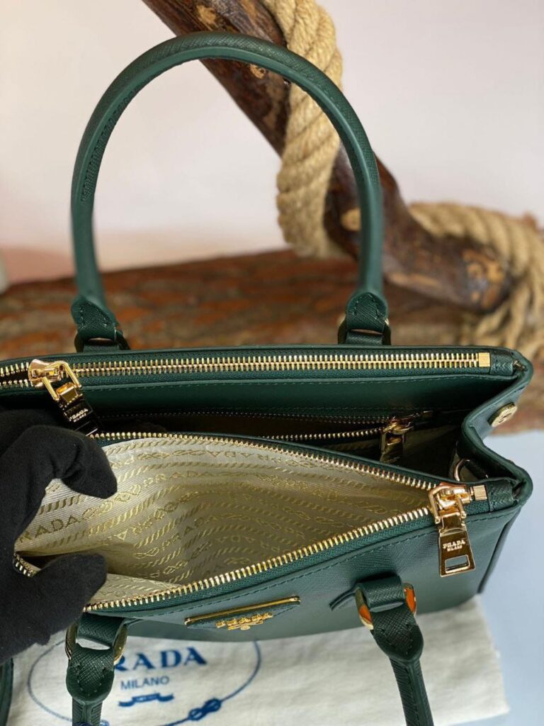 prada canta saffiano orta boy yesil 26x17 cm