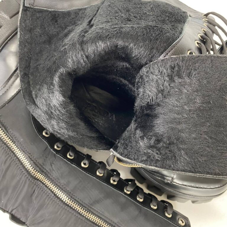 prada cizme monolith siyah hakiki deri topuk 6 cm yanlari portatif