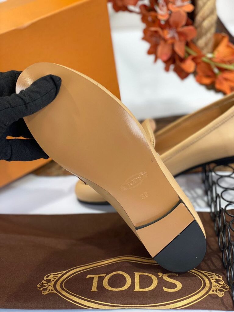 tods ayakkabi loafer nude hakiki deri