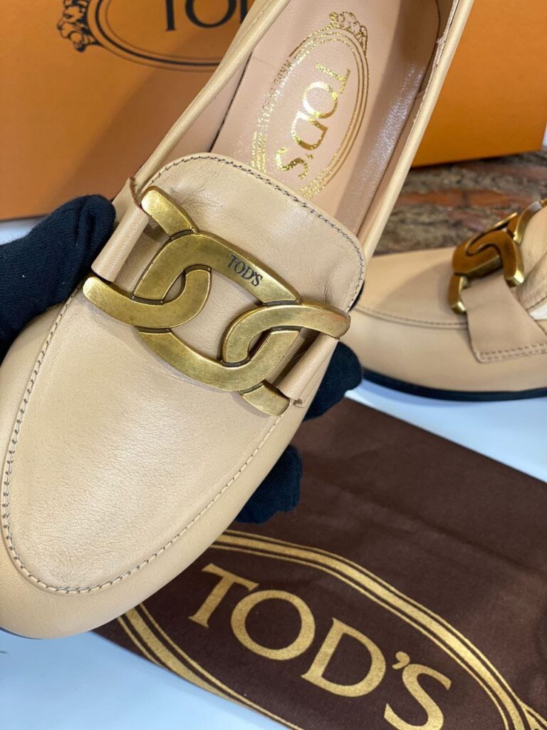 tods ayakkabi loafer nude hakiki deri