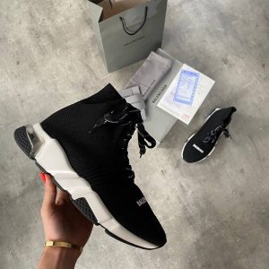 balenciaga ayakkabi erkek sneakers corap bot siyah beyaz