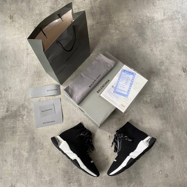 balenciaga ayakkabi erkek sneakers corap bot siyah beyaz