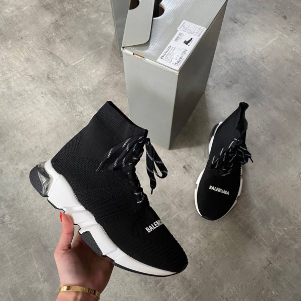 balenciaga ayakkabi erkek sneakers corap bot siyah beyaz