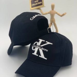calvin klein sapka siyah beyaz yazili klasik logo