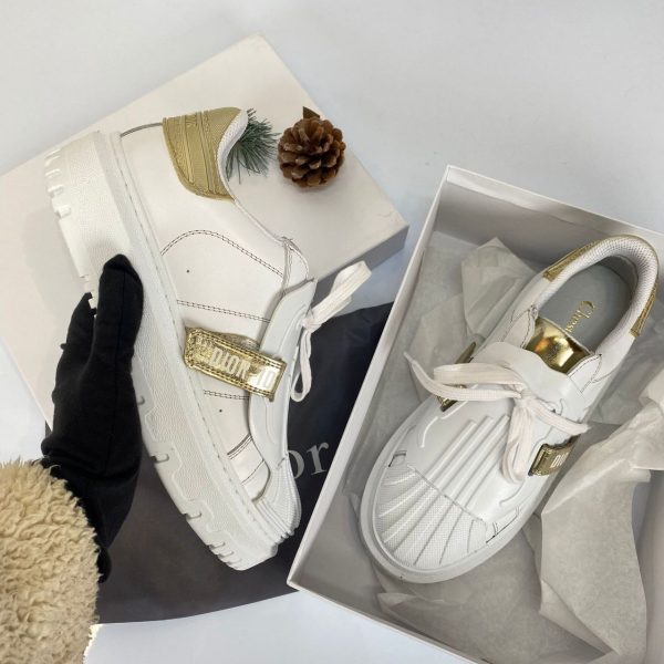 christian dior ayakkabi id sneaker beyaz gold