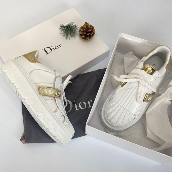 christian dior ayakkabi id sneaker beyaz gold