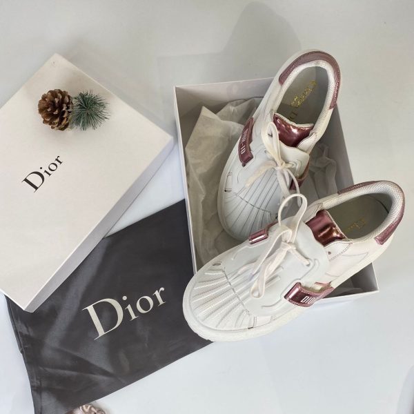 christian dior ayakkabi id sneaker beyaz pembe