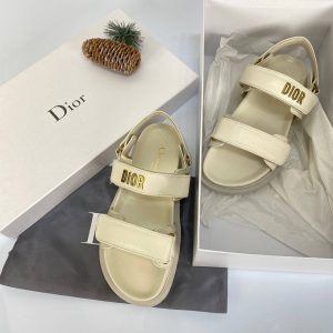 christian dior terlik krem sandalet