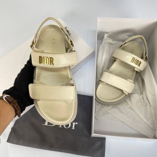 christian dior terlik krem sandalet