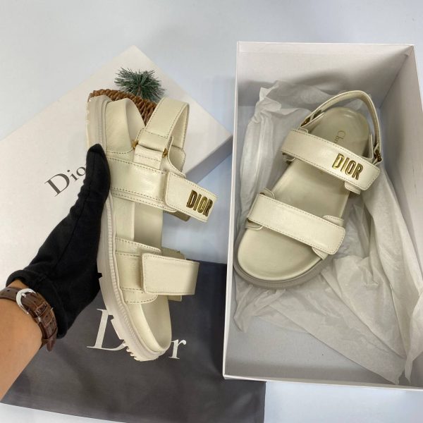 christian dior terlik krem sandalet