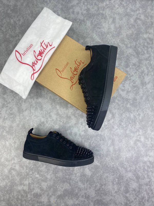 christian louboutin ayakkabi erkek sneakers siyah suet