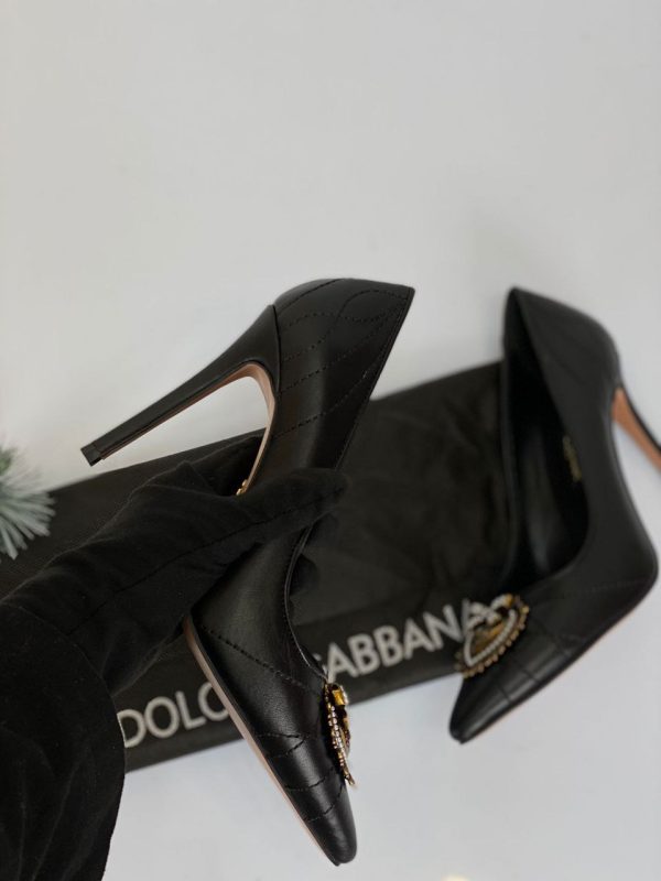 dolce gabbana ayakkabi siyah stiletto 7 cm