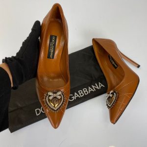 dolce gabbana ayakkabi taba stiletto 7 cm