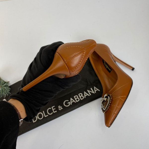 dolce gabbana ayakkabi taba stiletto 7 cm