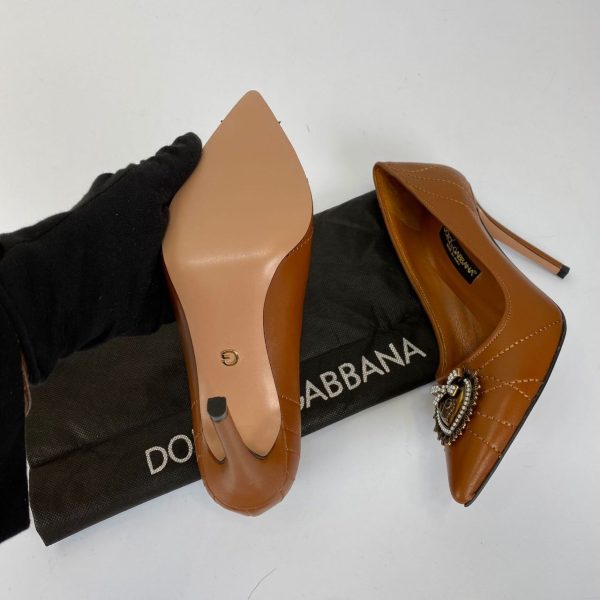 dolce gabbana ayakkabi taba stiletto 7 cm