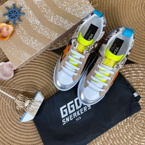 golden goose ayakkabi sneakers beyaz silver pembe turuncu
