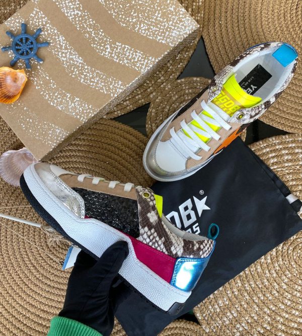 golden goose ayakkabi sneakers beyaz silver pembe turuncu