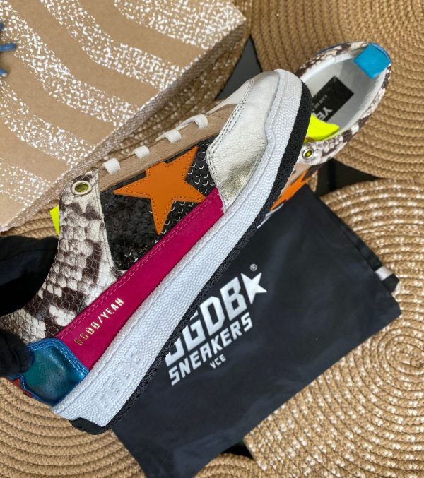 golden goose ayakkabi sneakers beyaz silver pembe turuncu