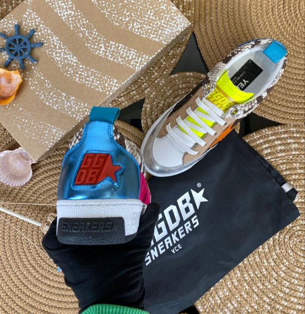 golden goose ayakkabi sneakers beyaz silver pembe turuncu