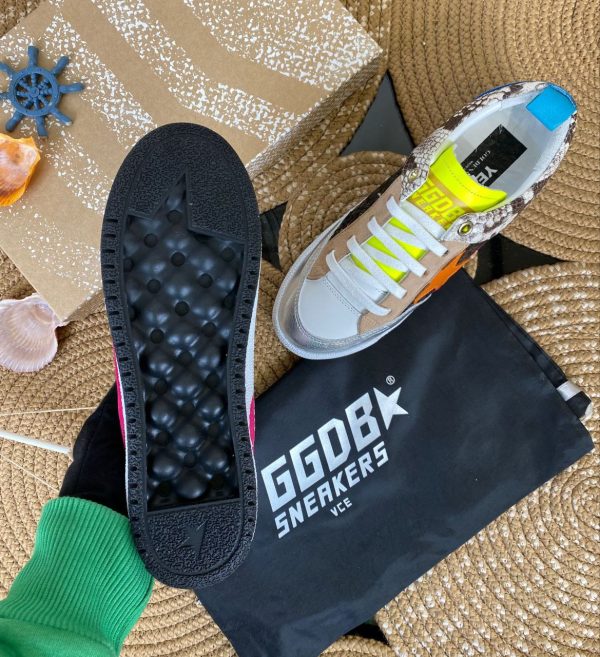 golden goose ayakkabi sneakers beyaz silver pembe turuncu