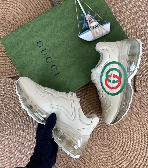 gucci ayakkabi classic sneaker rhyton seffaf taban