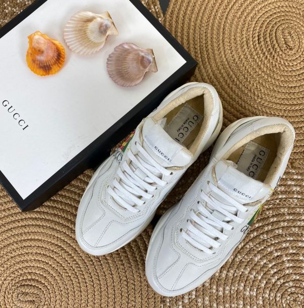 gucci ayakkabi rhtyon sneakers beyaz gucci logolu
