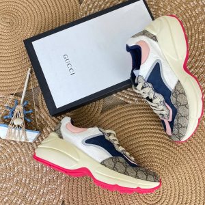 gucci ayakkabi rhyton pembe lacivert sneaker