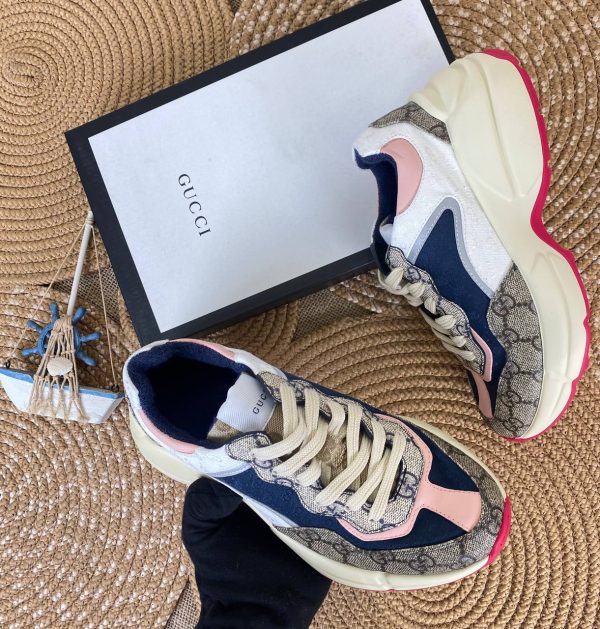 gucci ayakkabi rhyton pembe lacivert sneaker