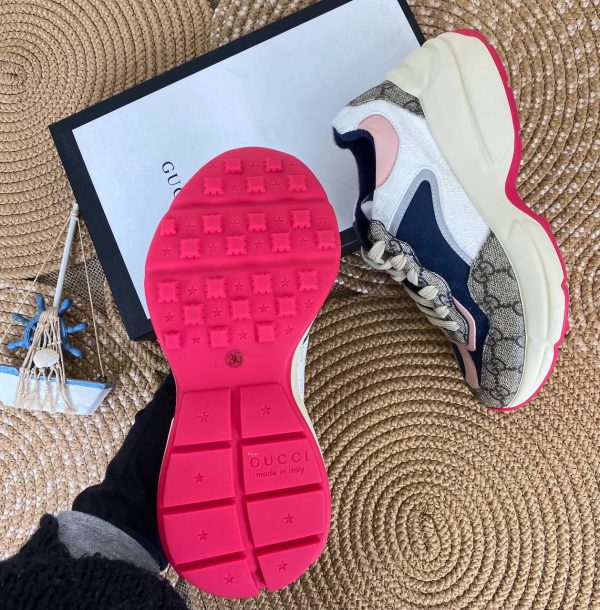 gucci ayakkabi rhyton pembe lacivert sneaker